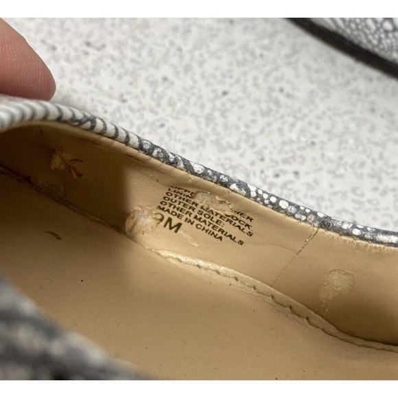 Banana Republic high heel pumps US size 9M white gray textured stilettos shoes - Picture 7 of 10